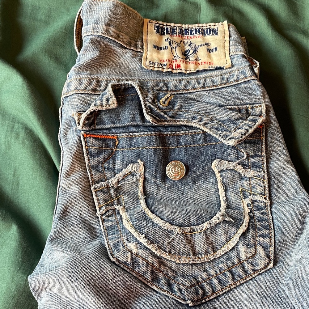 True Religion Kids Light Blue Jeans with Stitch Detail